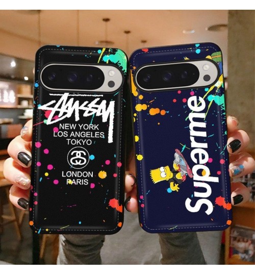 シンプルシュプリーム Supreme ステューシー Stussyグーグルピクセル 8a 8 Pro 7a 6/7/6a 9 XLブランドケースシュプリーム Supreme ステューシー Stussyアイフォン15 xperia 1vi 10v iv ギャラクシーa55 a54 a51 Google Pixel 6 7 8a 8 Proケース革製ファッション潮流男女兼用人気 Iphone/Galaxy/Xperia/Google Pixelなど全機種対応 