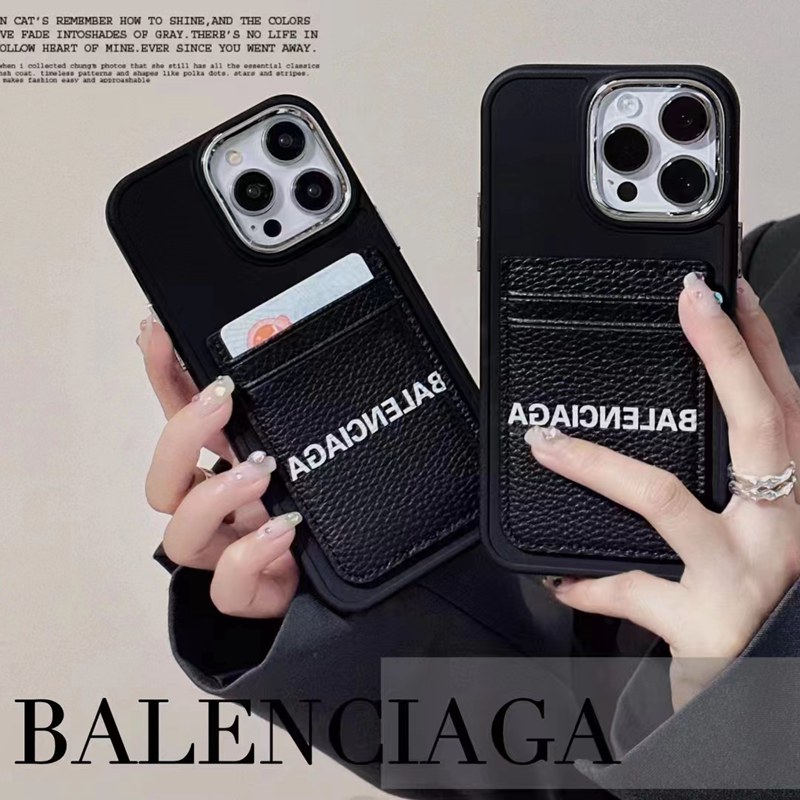 Balenciaga 極シンプル iphone 16pro max13 12 11携帯ケースカバー 合わせ易い大人気 高級感