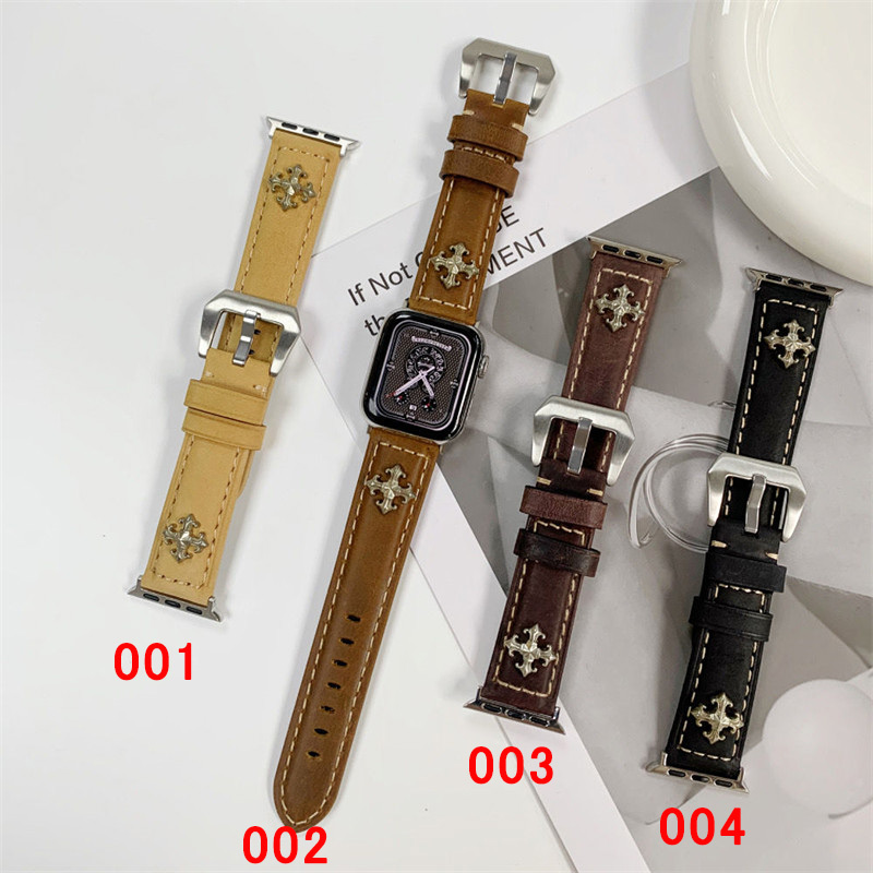 メンズレディースChrome Hearts ク ムハーツ 腕時計バンドIwatch Band アップルウォッチ10/X/9/8/7 Ultra2 交換ベルト耐水性腕時計