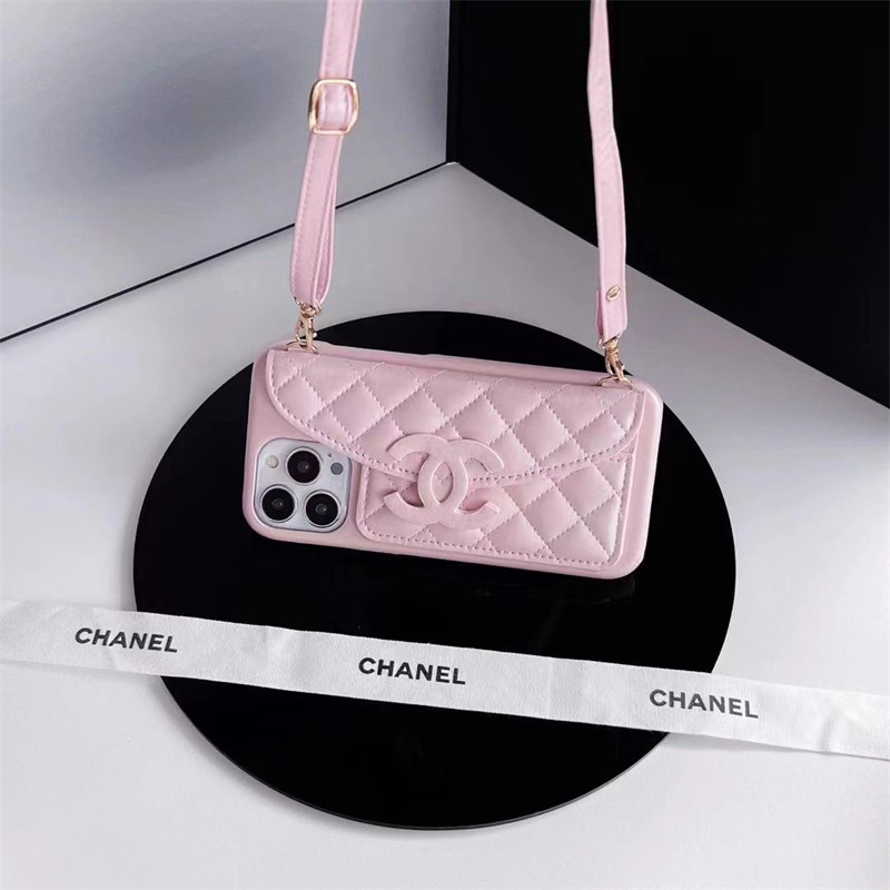 シャネル Chanel IPhone 16 14 Pro IPhone16 15 IPhone SE 第3世代 IPhone8 IPhone7 スマホケース 新作 芸能人愛用 革製 斜め掛け カード収納 レディース 