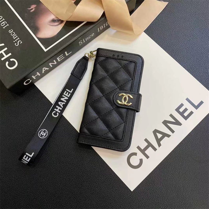 アイフォン16 15 プロ保護ケースシャネル Chanel 便利 アイホン16 15 14 13 Pro アイフォーン13 14 15 Pro Max Iphone15 16 Plus ケース 財布型 カード収納 革製 ベルト付き 