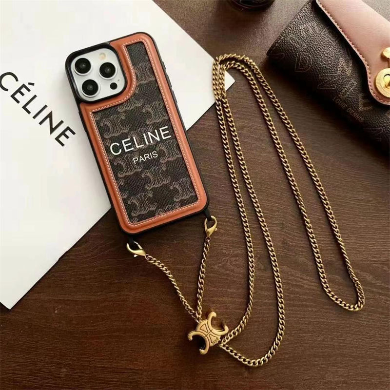 セリーヌ CELINE iPhone15 16 14 ケース 豪華 セリーヌ CELINE iPhone16 15 14プロマックス 携帯ケース セリーヌ CELINE iphone14 15 16 pro maxケース 斜め掛け