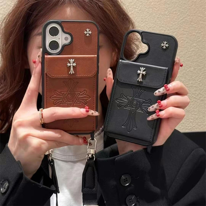 Iphone 16シリーズ 即納 芸能人愛用 Chrome Hearts クロムハーツ Iphone16 15 14 13携帯ケース